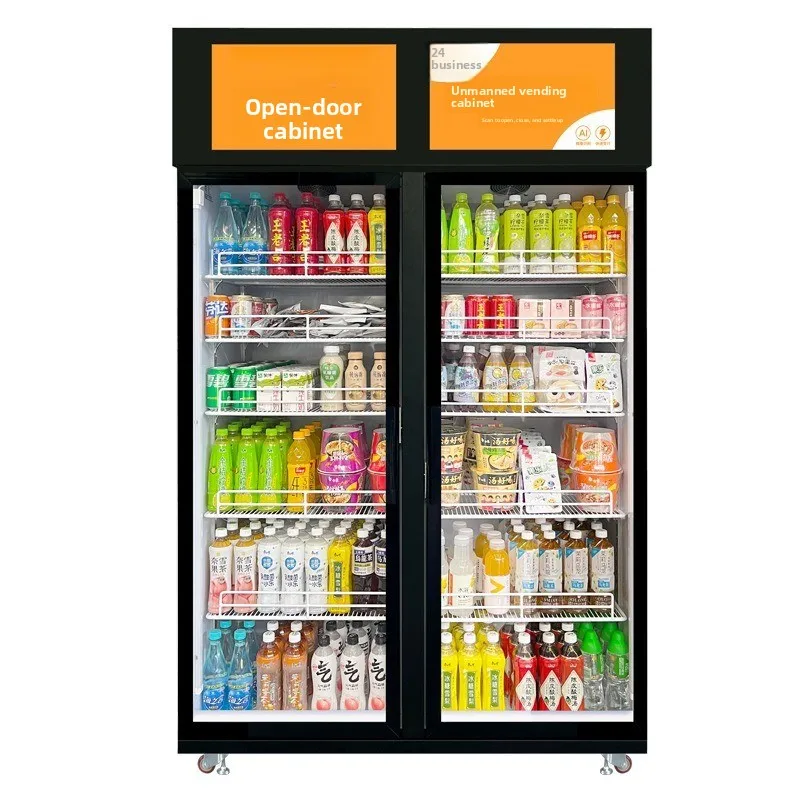Open Vending Machine - Unmanned self-service door opening snack and